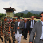 PM Dahal visits landslide-affected Sankhuwasabha