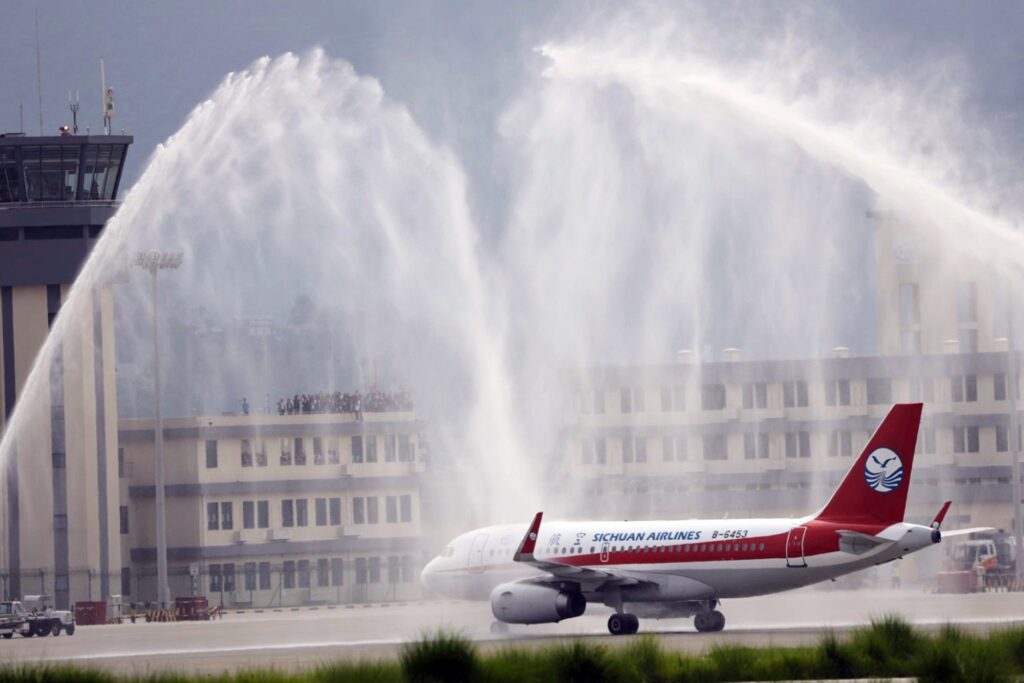 Pokhara Airport sees operation of first international flight 