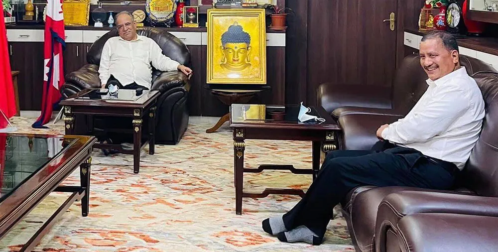 PM Dahal, Chand meet to discuss current political affairs