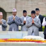 PM Dahal pays homage to Mahatma Gandhi at Rajghat