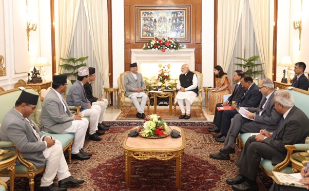 PM Dahal, Modi sit for talks