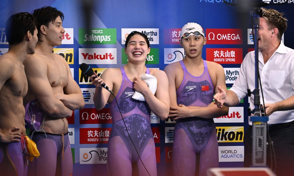 Chinese swimmers sweep Fukuoka Swimming Worlds