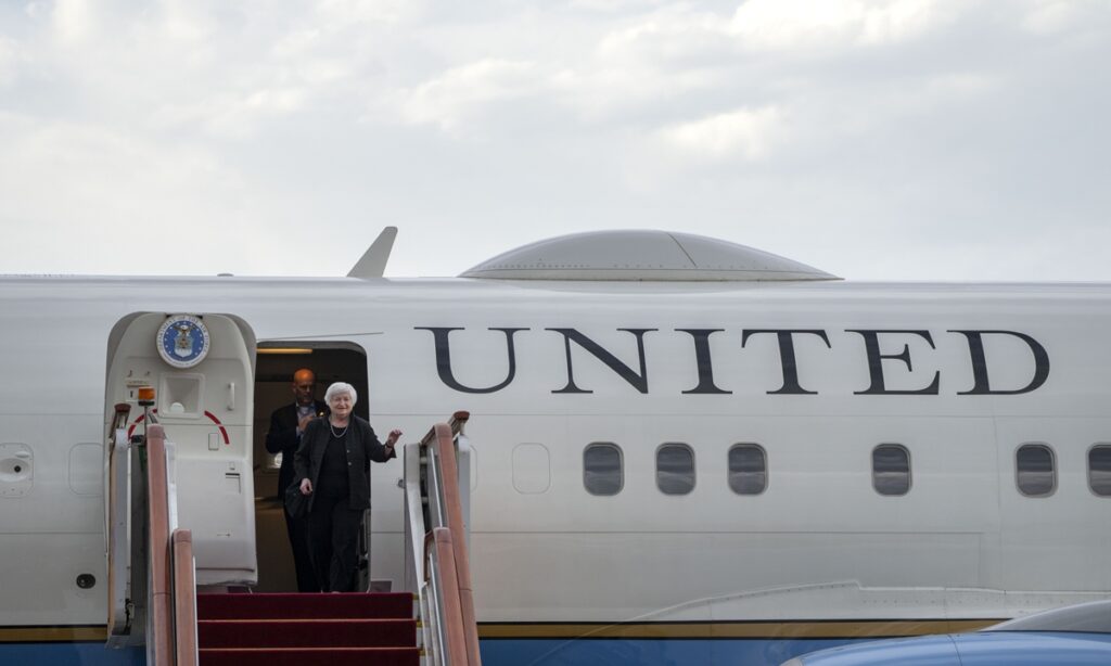 Yellen arrives in Beijing; trip ‘important’ to keeping high-level communication lines open