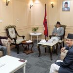 Positive discussion among top leaders in Baluwatar 