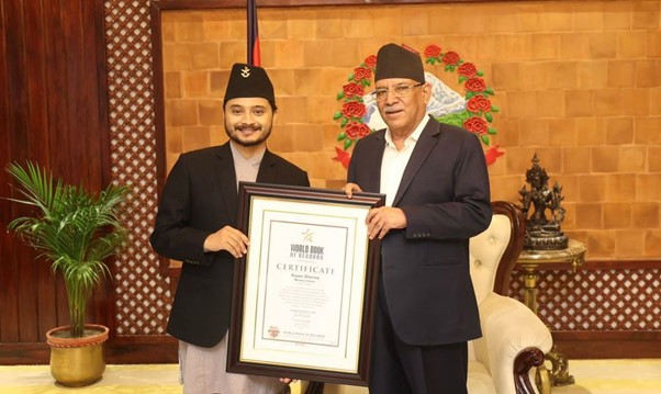 PM Dahal congratulates ‘Memory King’ Sharma