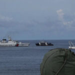 China Coast Guard drives away intruding Philippine Navy gunboat into China’s Huangyan Island on Tue