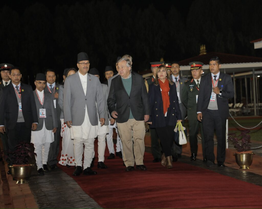 UN Secretary-General Guterres arrives in Kathmandu