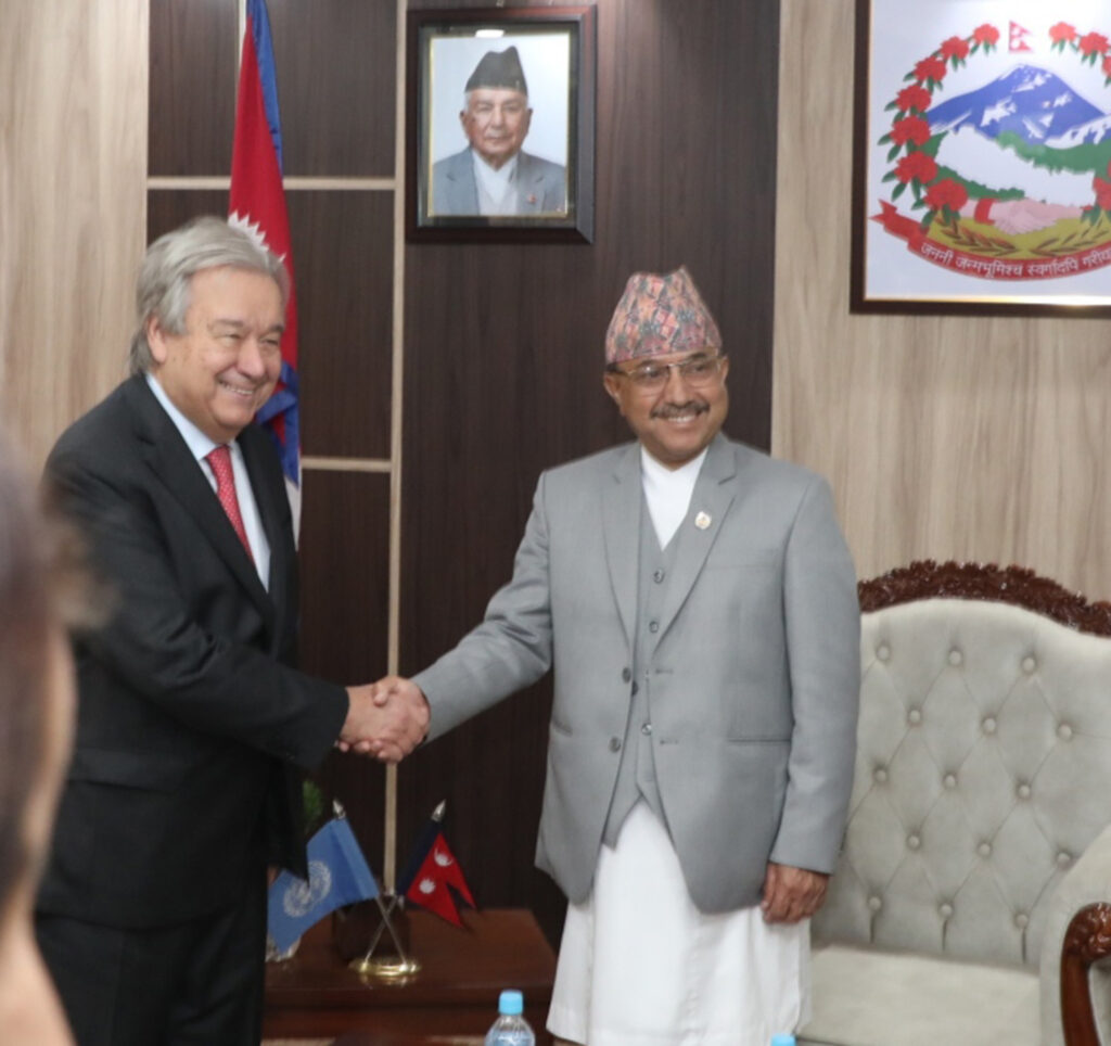 Meeting between UN Secretary-General and DPM Khadka underway