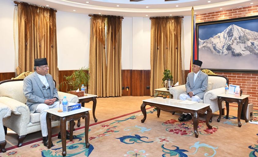 President Paudel and PM Dahal meet  