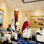 Foreign Minister Saud meets with Qatari PM