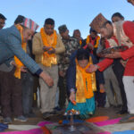 Minister Gurung lays foundation stone for bridge and road  