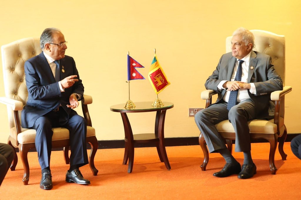 Meeting between PM Dahal and Sri Lankan President