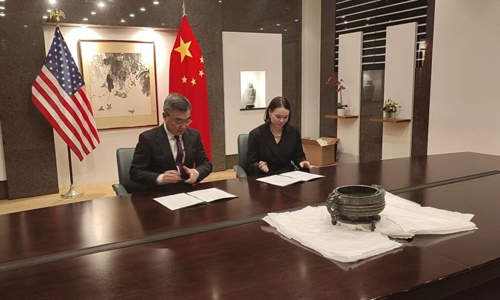 US returns stolen artifact to China, as two countries mark 45 years of diplomatic ties