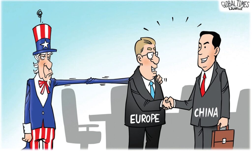 Key facts clearer by comparing China-Europe, US-Europe interactions