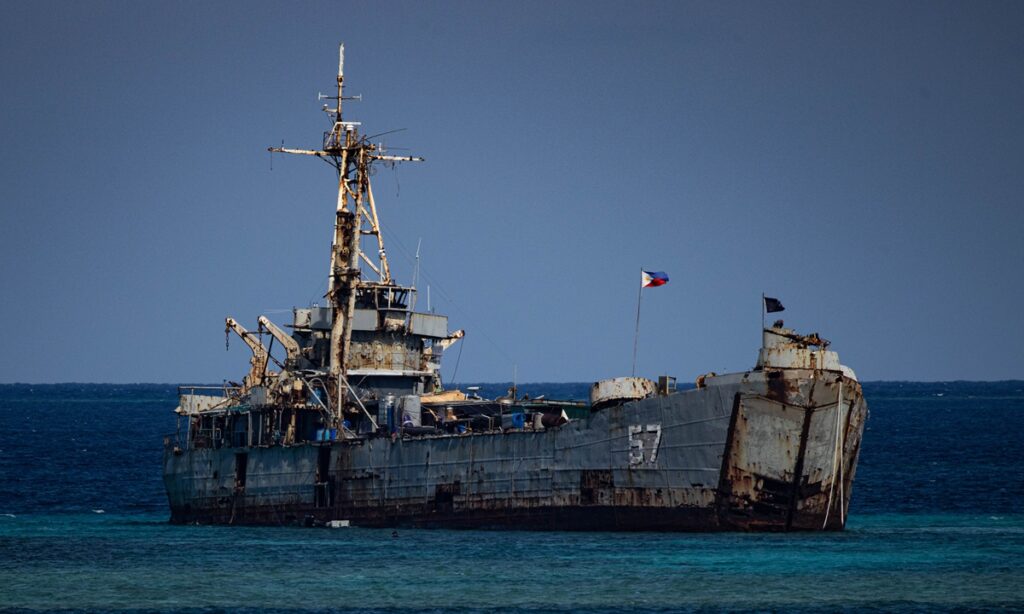 Exclusive: Latest images show severe rust on Philippines’ illegally grounded warship at Ren’ai Jiao; ship may ’cause irreversible damage to marine life’