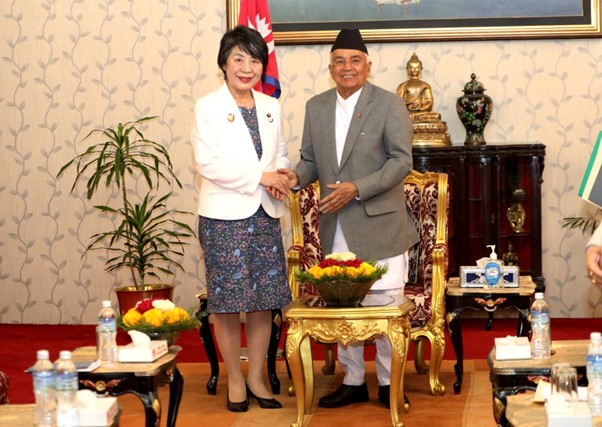 Japanese Minister calls on President