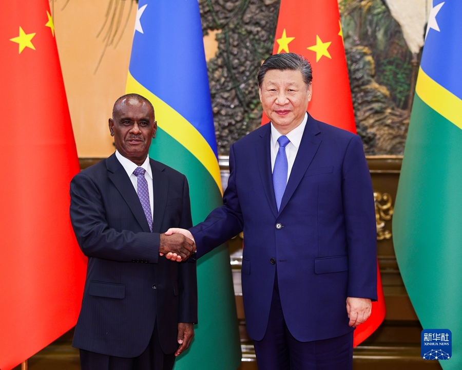Xi meets PMs of Solomon Islands, Vanuatu; visits deepen bilateral ties