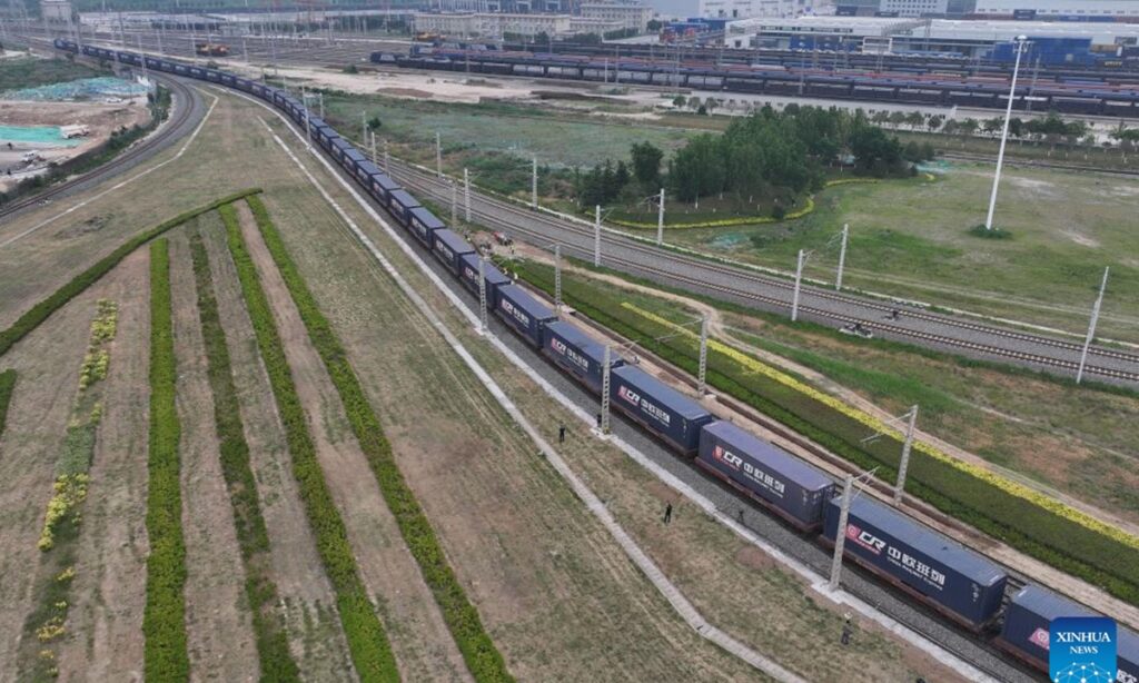 This China-Poland freight train bears special representativeness