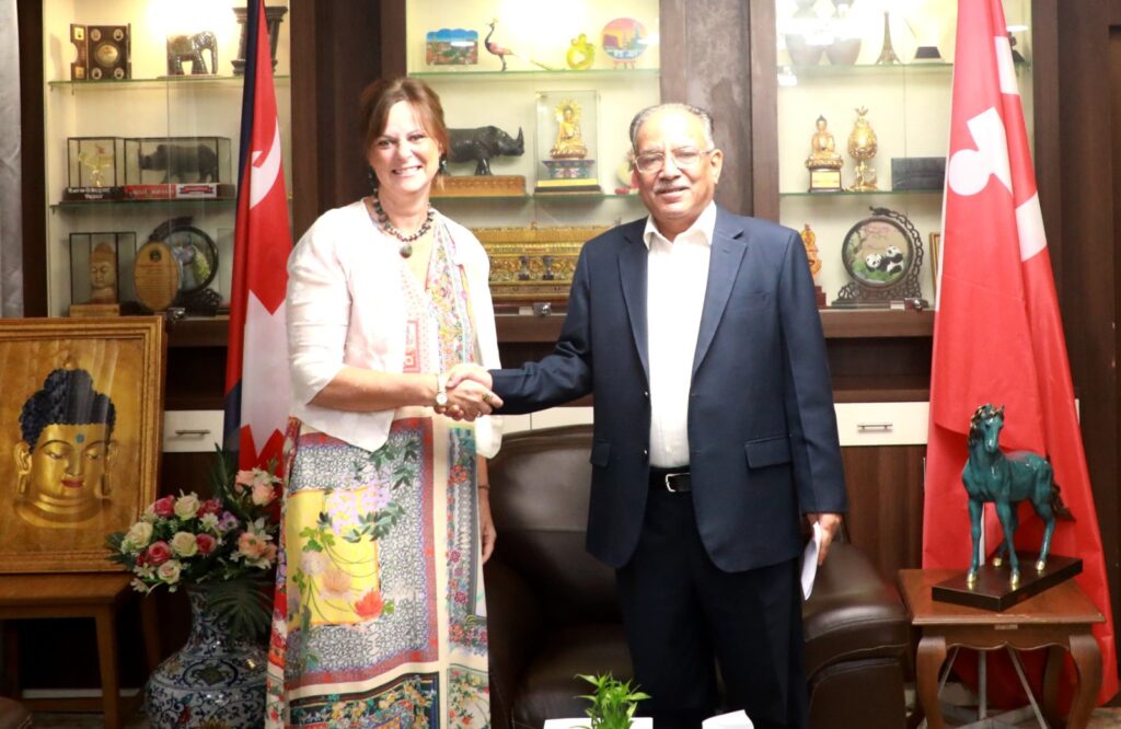 Australian Ambassador pays farewell call on Maoist Centre Chair Dahal