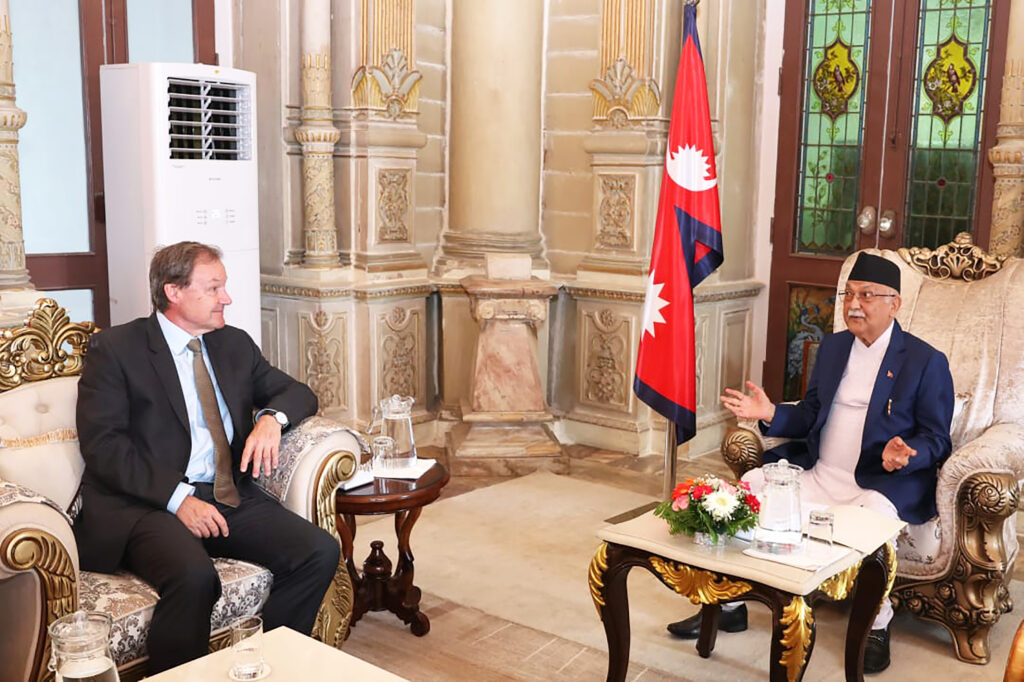 UK Ambassador Fenn pays courtesy call on PM Oli