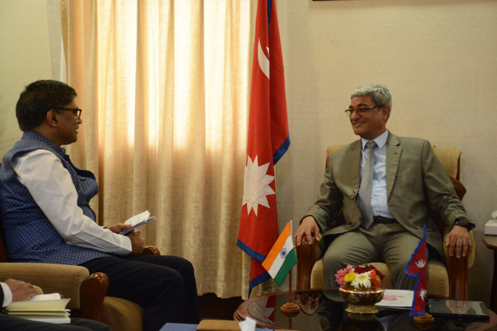 India’s foreign secretary calls on Minister Lekhak, discusses various issues