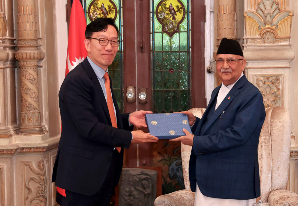 South Korean ambassador pays courtesy call on PM Oli