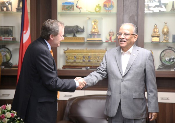 UK Ambassador Fenn calls on Maoist Centre Chair Dahal