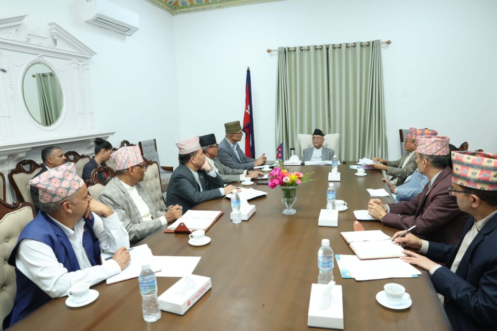 Election Commission consults PM Oli on by-election at local level