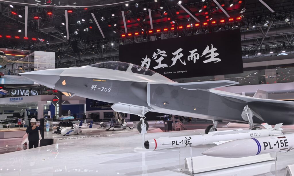 China debuts scale model of J-20S, world’s 1st two-seat 5th generation fighter jet at Airshow in Zhuhai